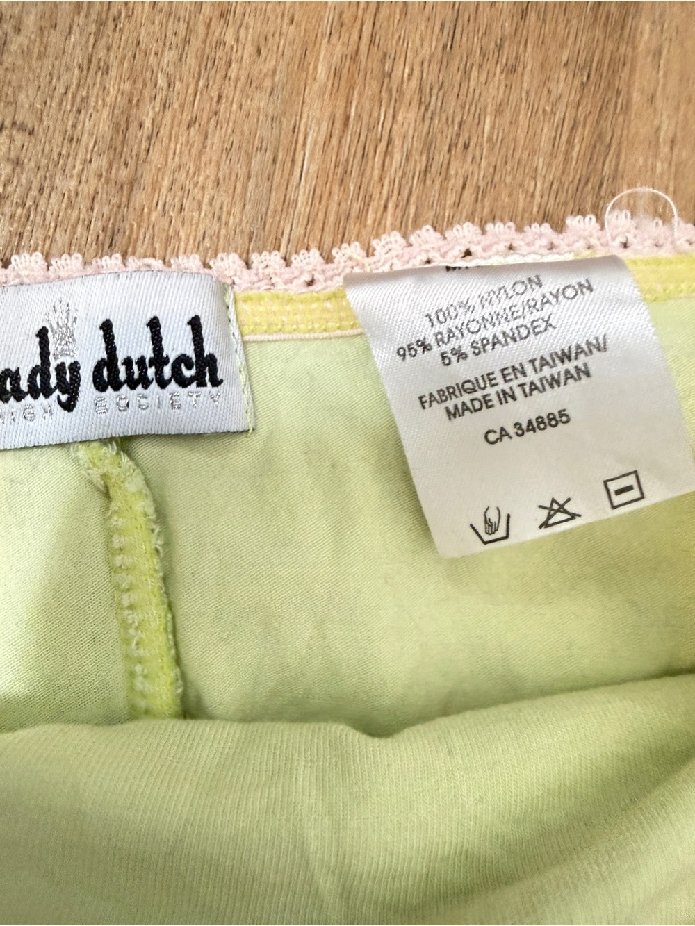 Y2K Lady Dutch Pink Green Rouched Ribbon Tube Top Coquette Feminine M - Picture 4 of 7
